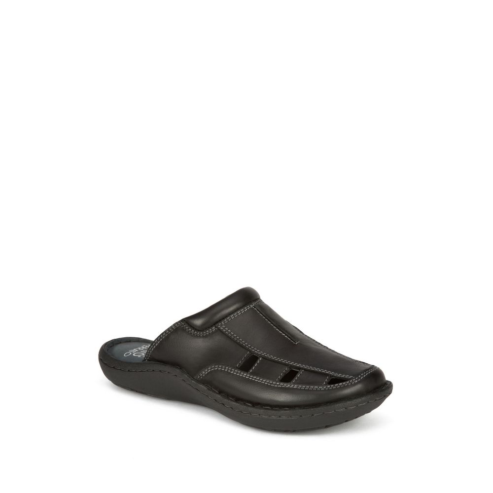 black flat clogs