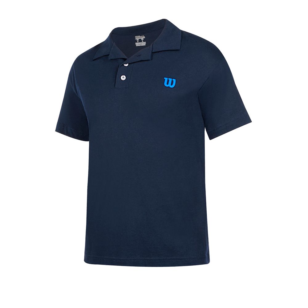 Playera Tipo Polo Azul Marino PLAYERA POLO LISA AZUL MARINO 1323719 - Andrea