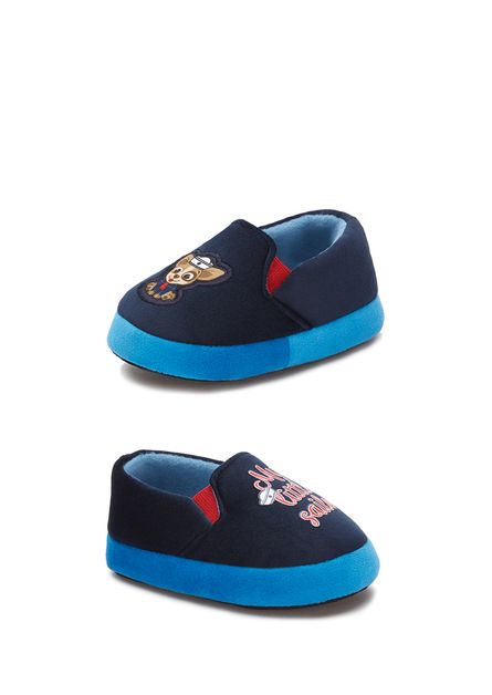Zapatos Zapatos para niño Pantuflas Zapatillas para niños 29/31 cielo de lana azul y búho deco azul marino 