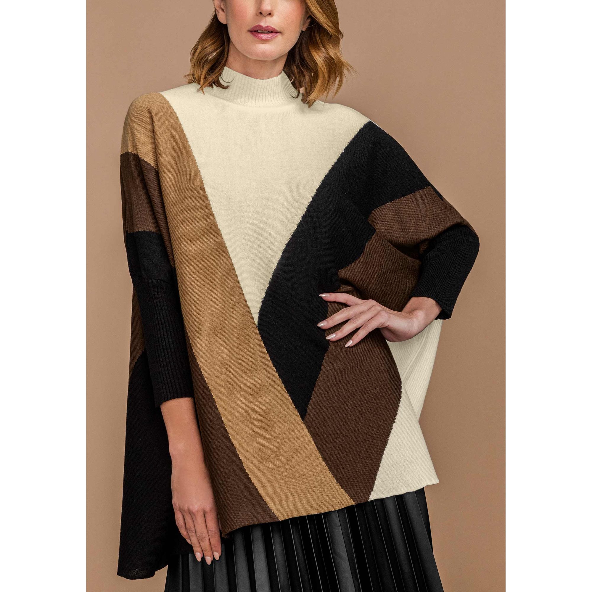 Poncho Café para Hombre