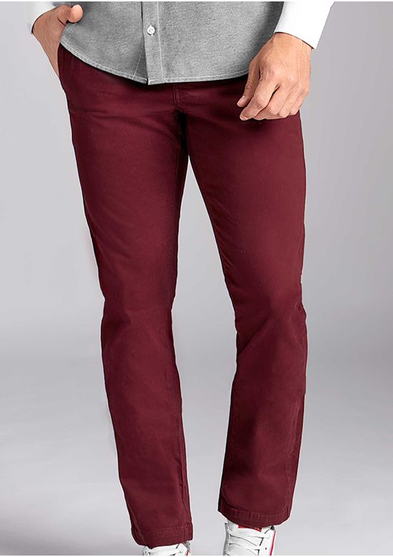 Pantalon best sale vino hombre