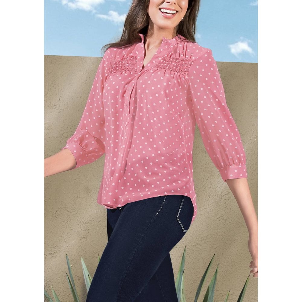 blusas cuello mao mujer