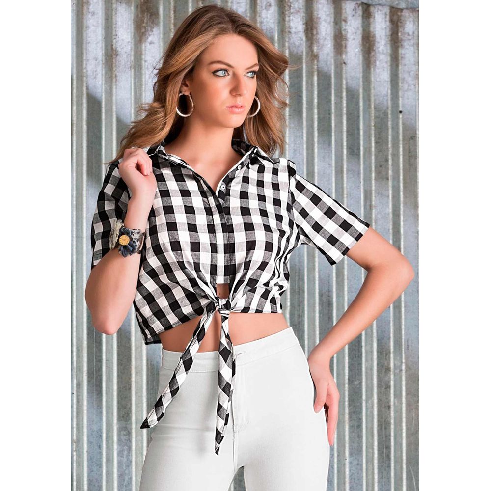 blusa cuello camisero