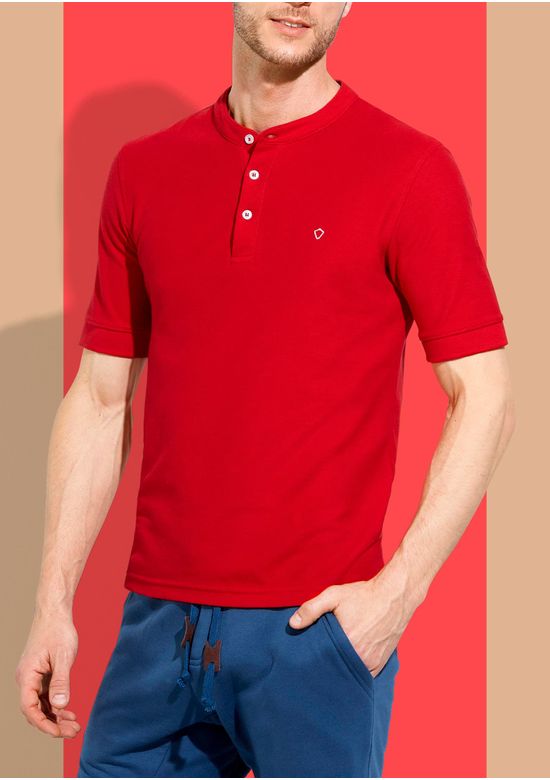 playera polo roja