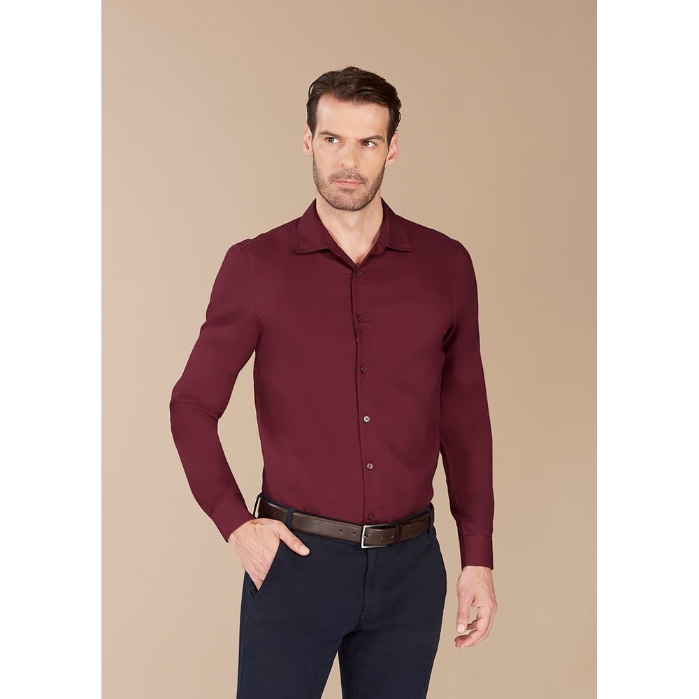 Hombre Camisa Vino Pantalon Azul Camisa Vino Con Pantalon Azul