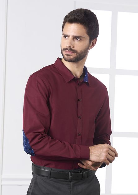 camisas guindas para hombre