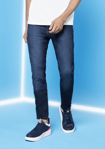 Pantalón de Mezclilla Deslavado Azul para Hombre - KIFFEN