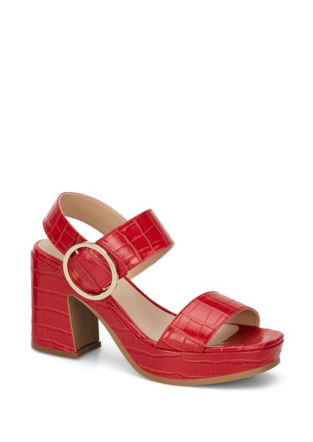 zapatos rojos de plataforma